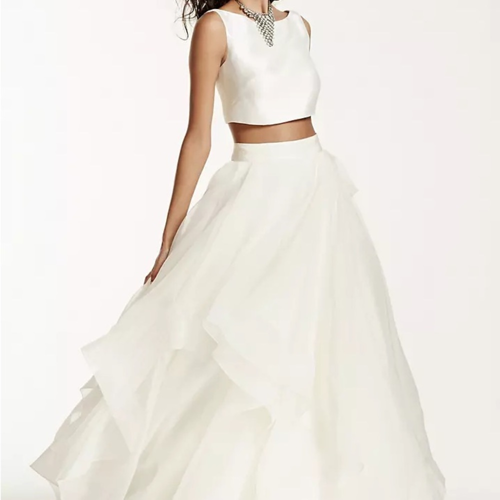 White Two-Piece Wedding Dress